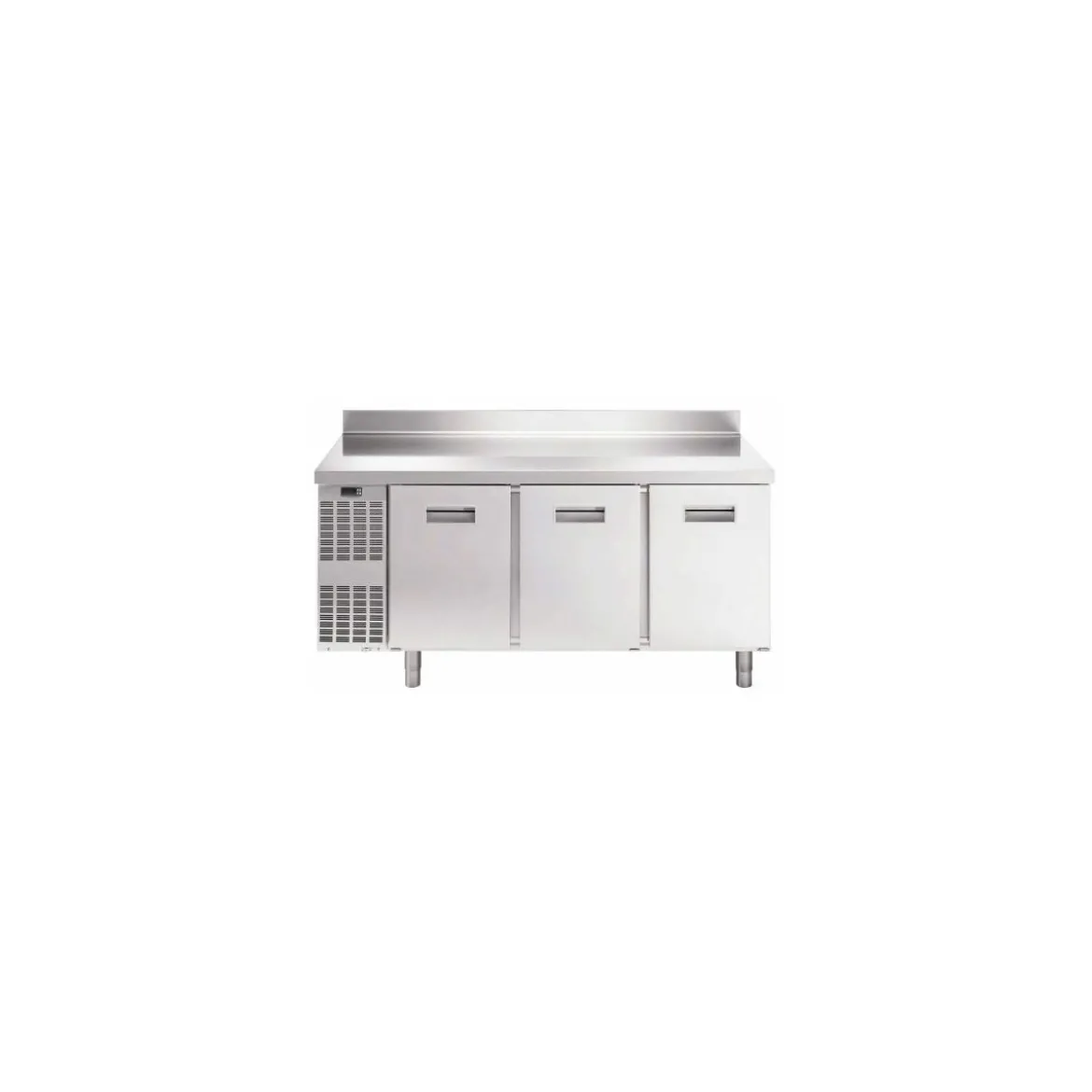 Table inox réfrigérée ZJ3 3 portes 400 L avec dosseret 170 x 70 x 85 cm