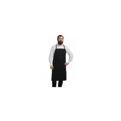 Tablier valet noir coton 100 cm