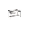 Étagère pour table inox 200 x 70 cm