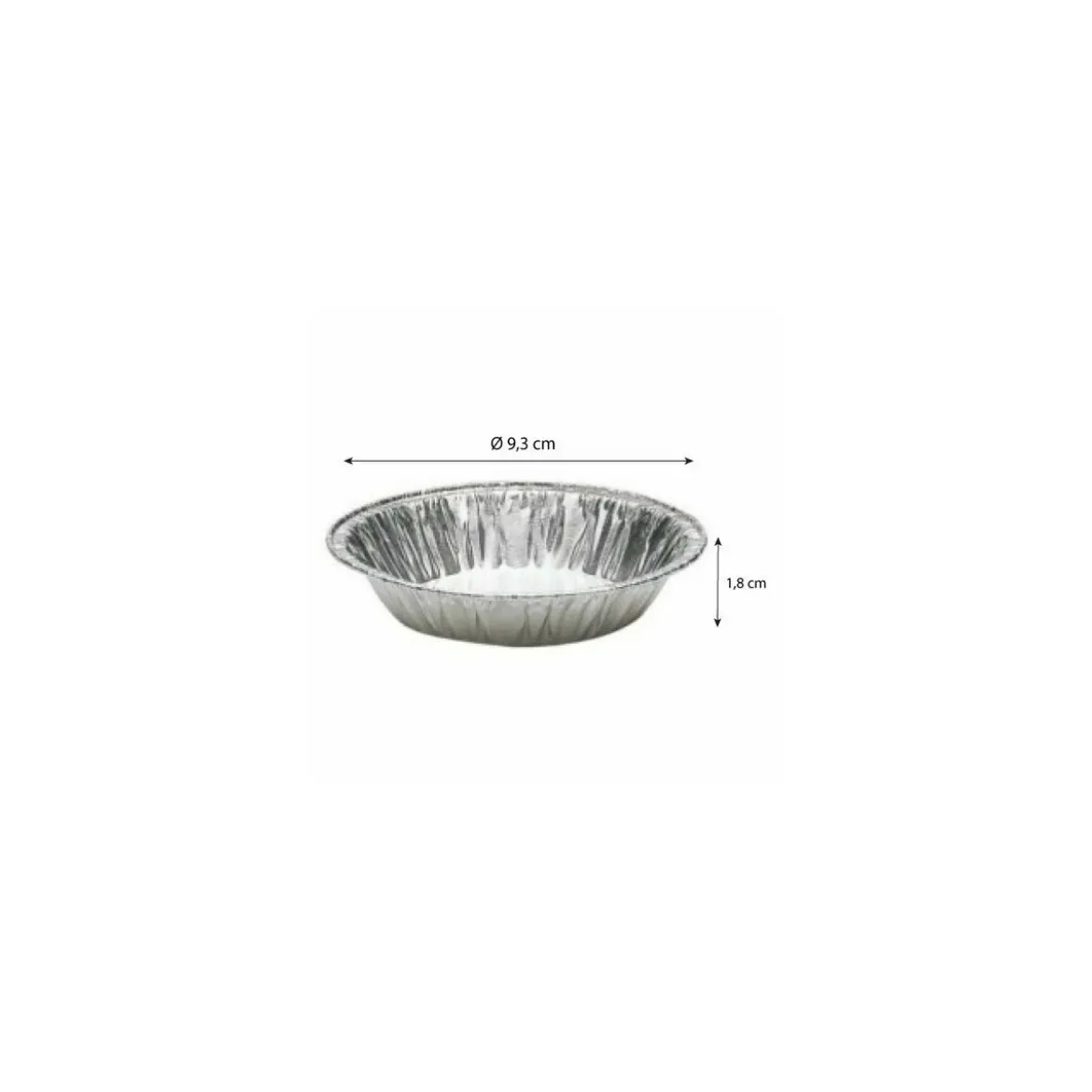 Tartelette aluminium TA 93 7 cl - par 100