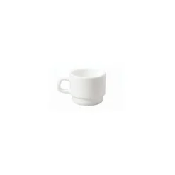 Tasse à café blanche verre trempé 8cl ø 6 cm - par 12