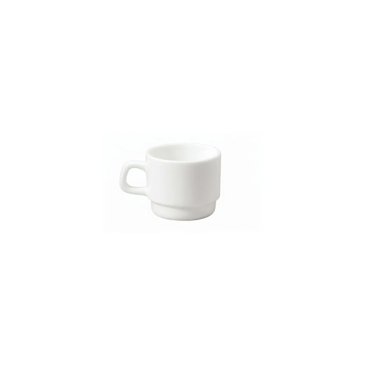 Tasse à café blanche verre trempé 8cl ø 6 cm - par 12