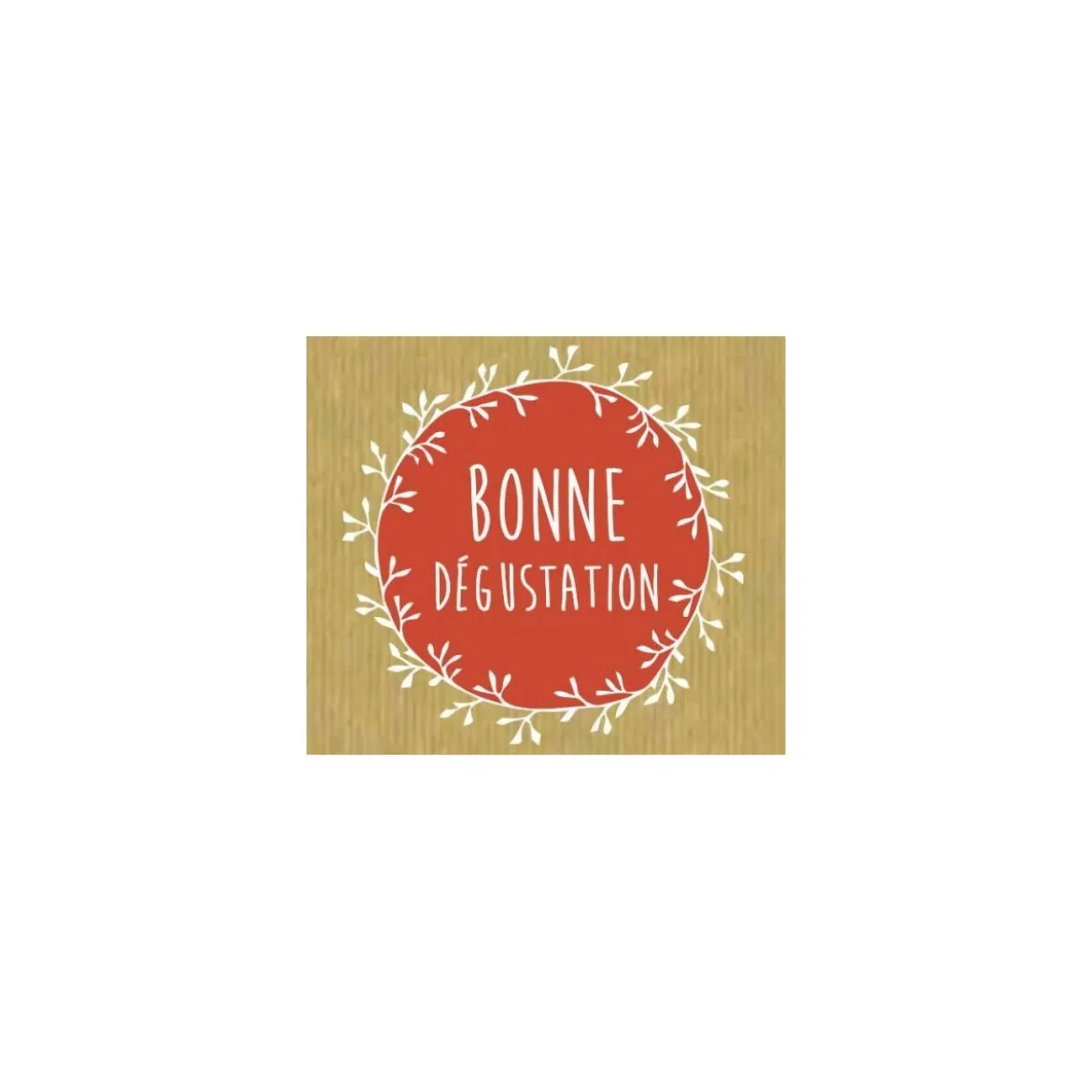 Étiquette adhésive "Bonne dégustation" 3,5 x 4 cm - par 500