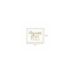 Étiquette adhésive "Joyeuses fêtes" 3,5 x 4 cm - par 500