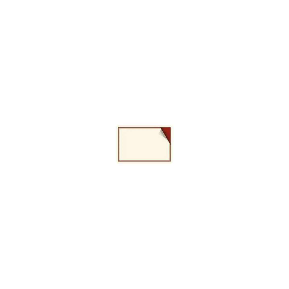 Étiquette carte de visite sans pique 7,7 x 5,4 cm - par 10