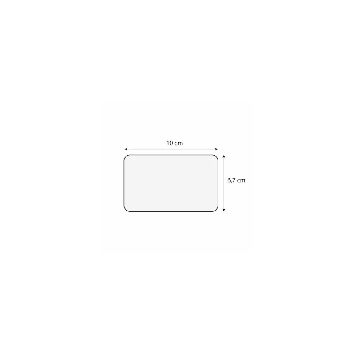 Étiquette carte de visite sans pique 10 x 6,7 cm - par 10