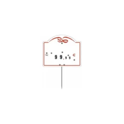 Étiquette cordon rouge à pique avec tournettes 8,7 x 10,6 cm - par 10