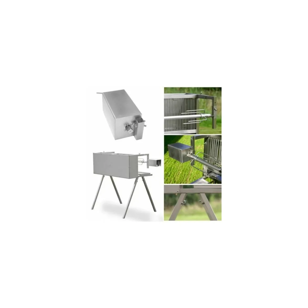 Tournebroche bois L1400
