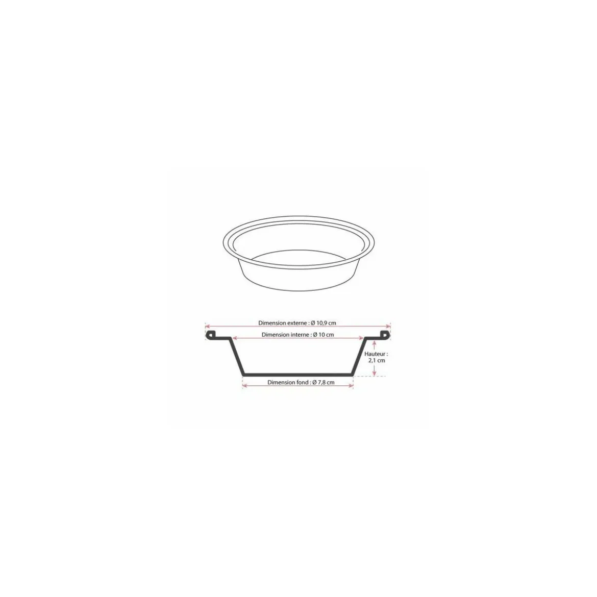 Tourtière aluminium TO 109 14,5 cl - par 100