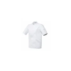 Veste de cuisine Robur manche courtes Nero blanche T2