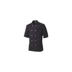 Veste polycoton manches courtes noire XS