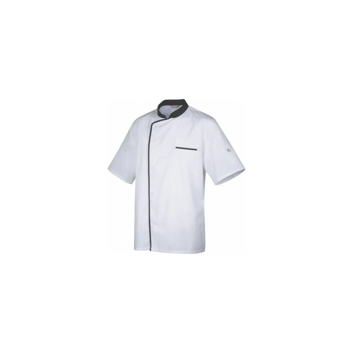 Veste polycoton manches courtes Energy blanc et noir T2